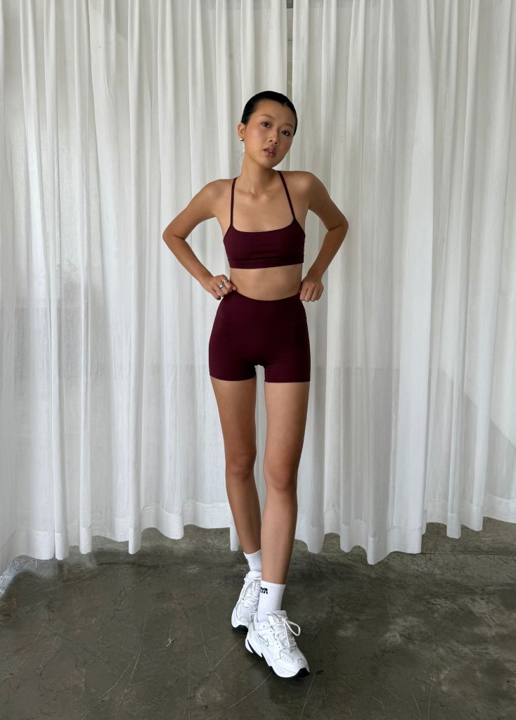 Áo CROSSBACK SPORTBRA Dark Cherry