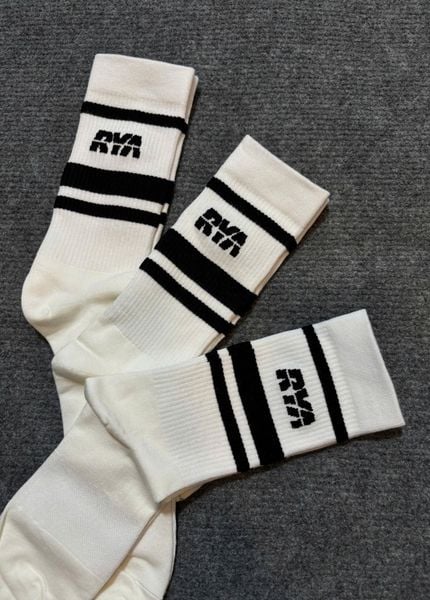  Combo 03 Tất cổ cao RYA SOCKS PLUS White 