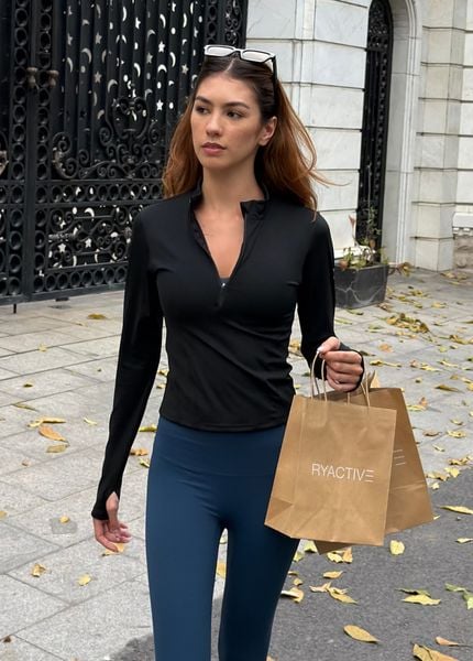  Áo tay dài ZIPPER LONGSLEEVES Black 