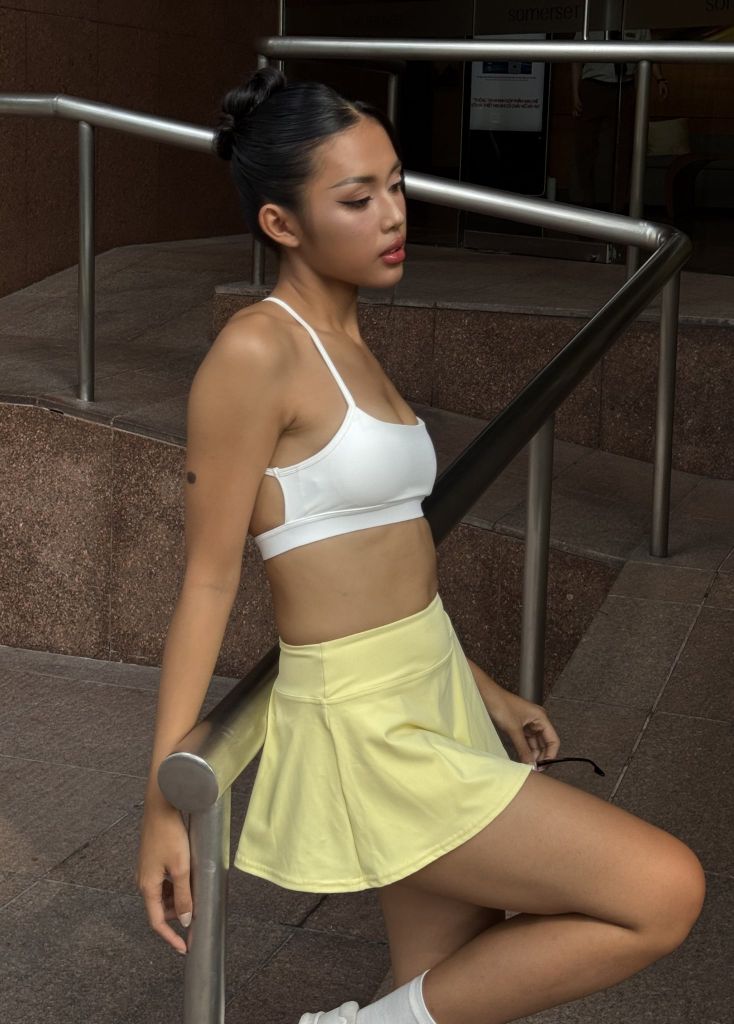 Chân váy SPLIT MINI SKIRT Butter Yellow