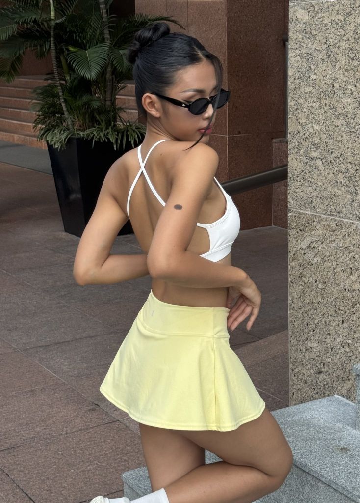 Chân váy SPLIT MINI SKIRT Butter Yellow