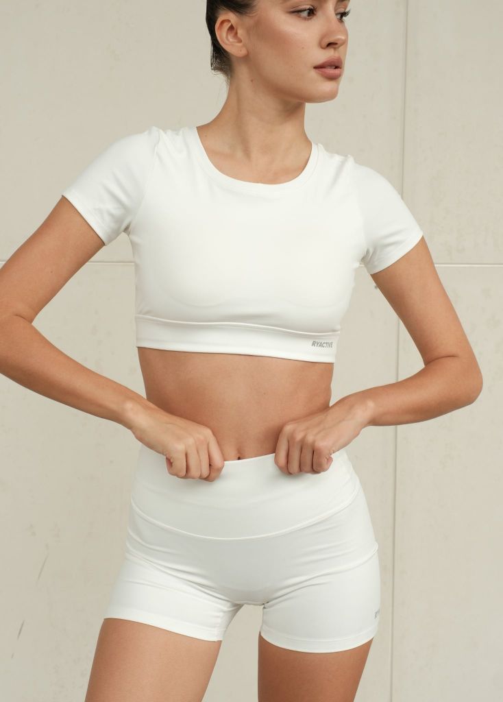 Quần SHORT BIKER Creamy White