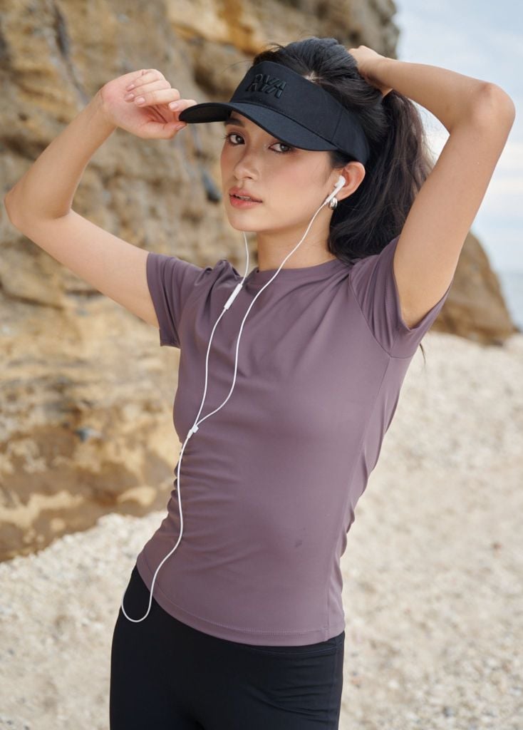 Áo tay ngắn EASY SHORTSLEEVEES TOP Purple Basil