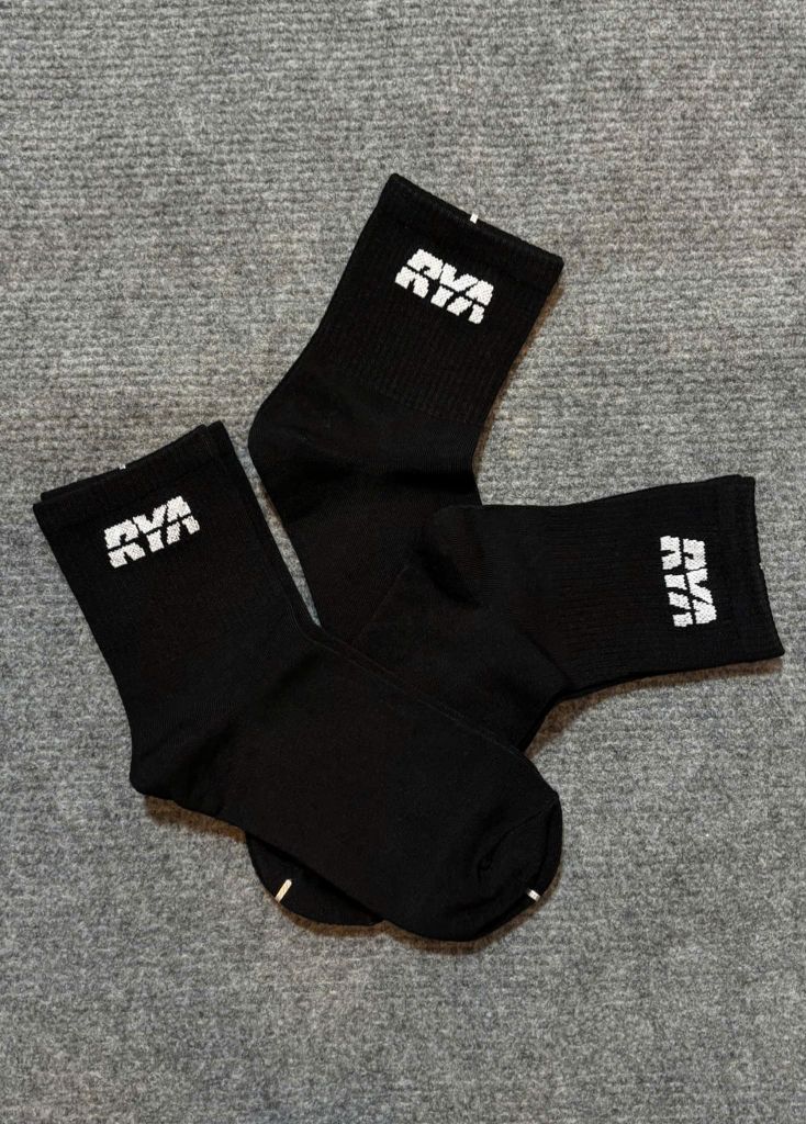 Combo 03 Tất cổ cao RYA SOCKS Black