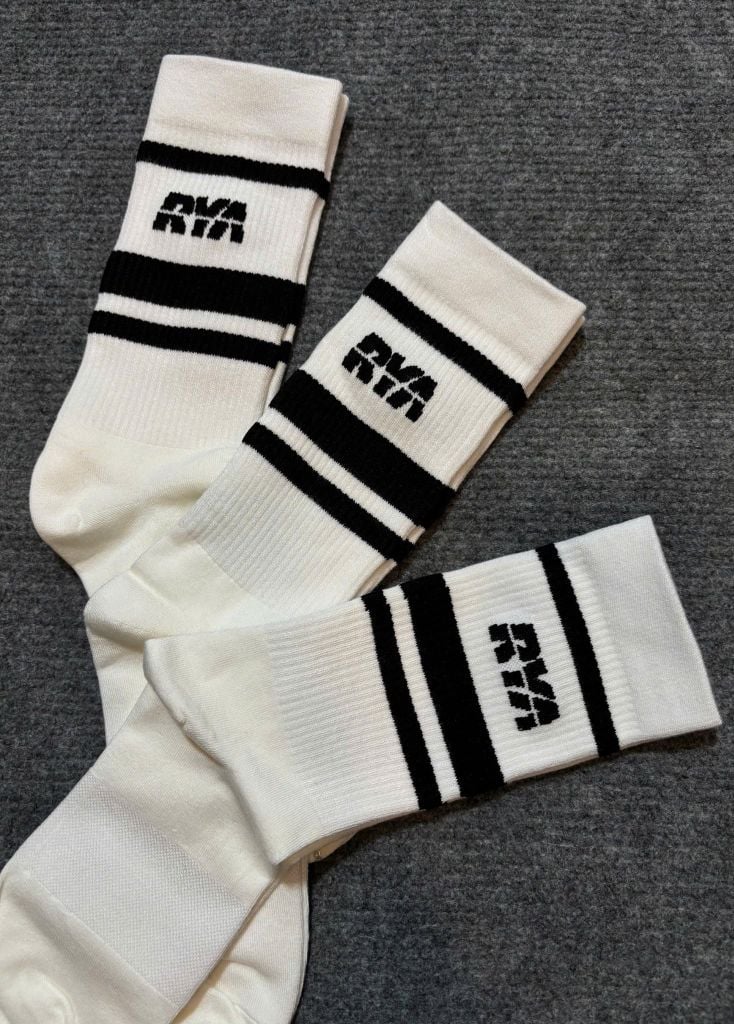 Combo 03 Tất cổ cao RYA SOCKS PLUS White
