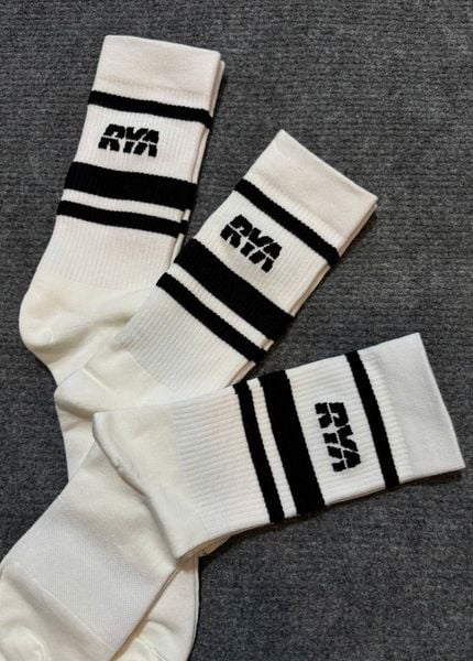  Combo 03 Tất cổ cao RYA SOCKS PLUS White 