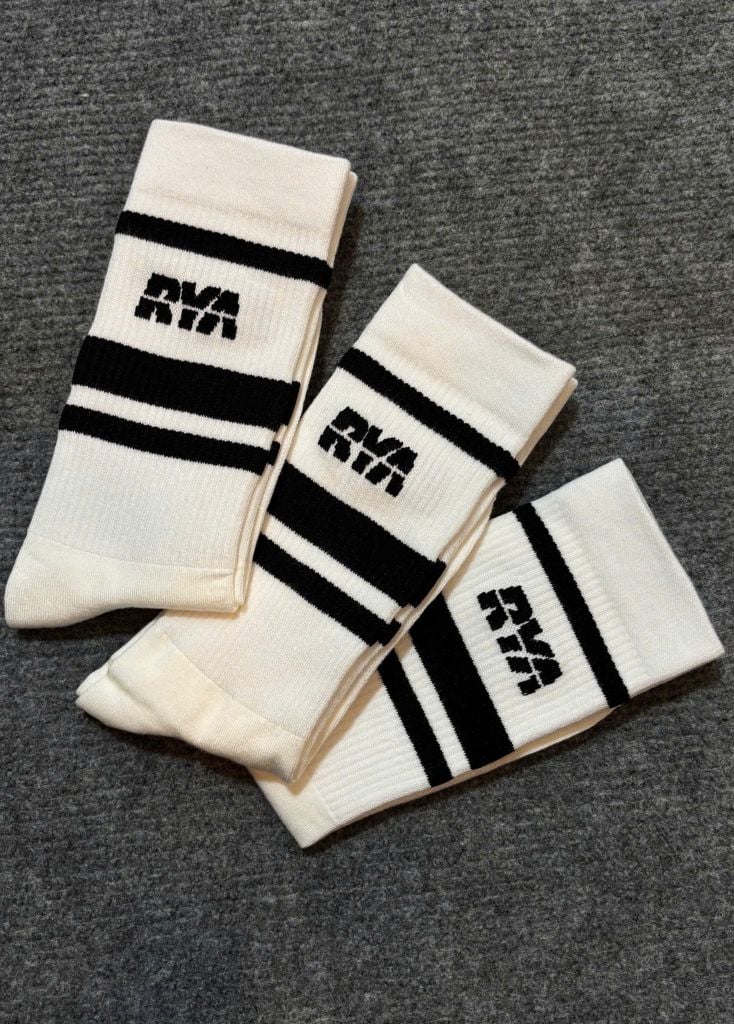 Combo 03 Tất cổ cao RYA SOCKS PLUS White