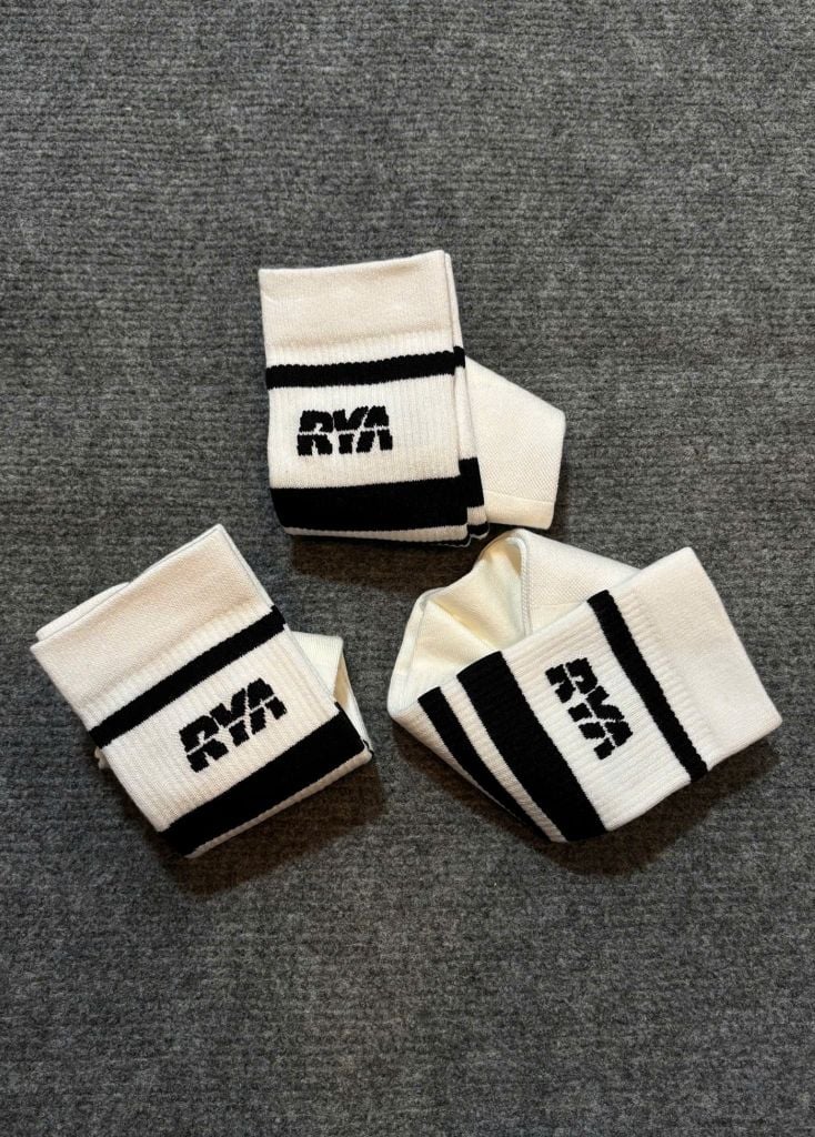 Combo 03 Tất cổ cao RYA SOCKS PLUS White