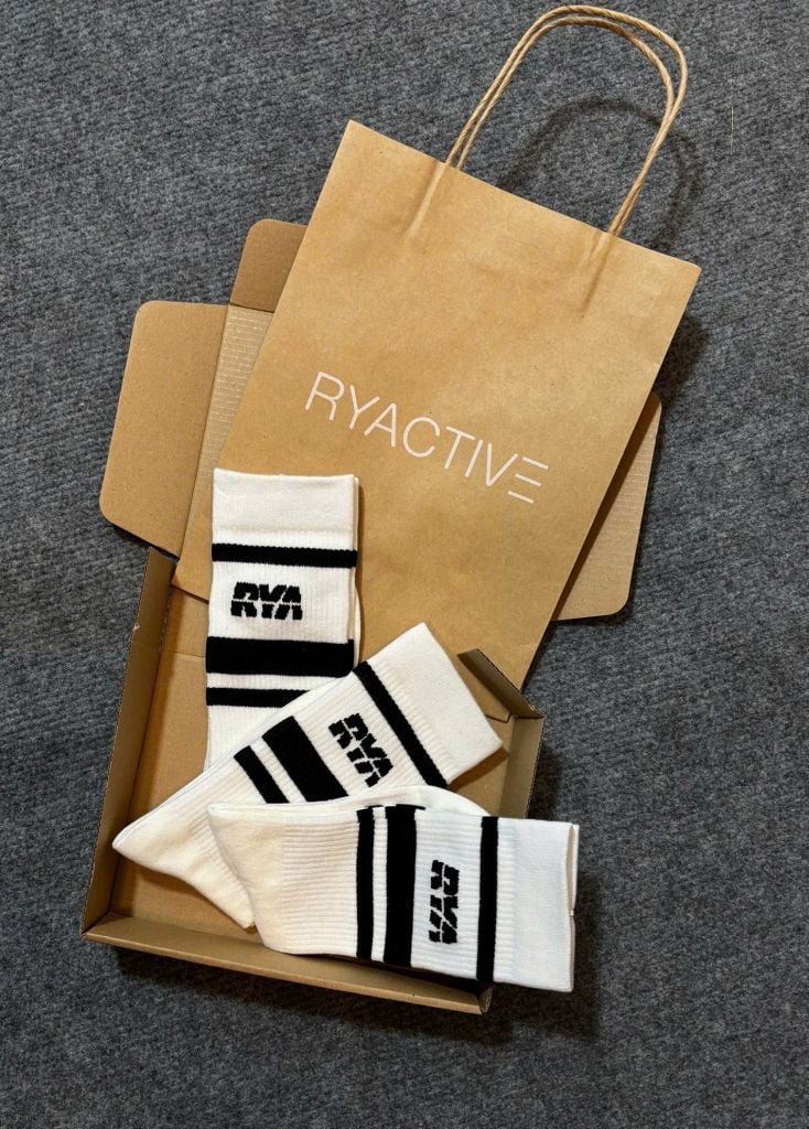 Combo 03 Tất cổ cao RYA SOCKS PLUS White