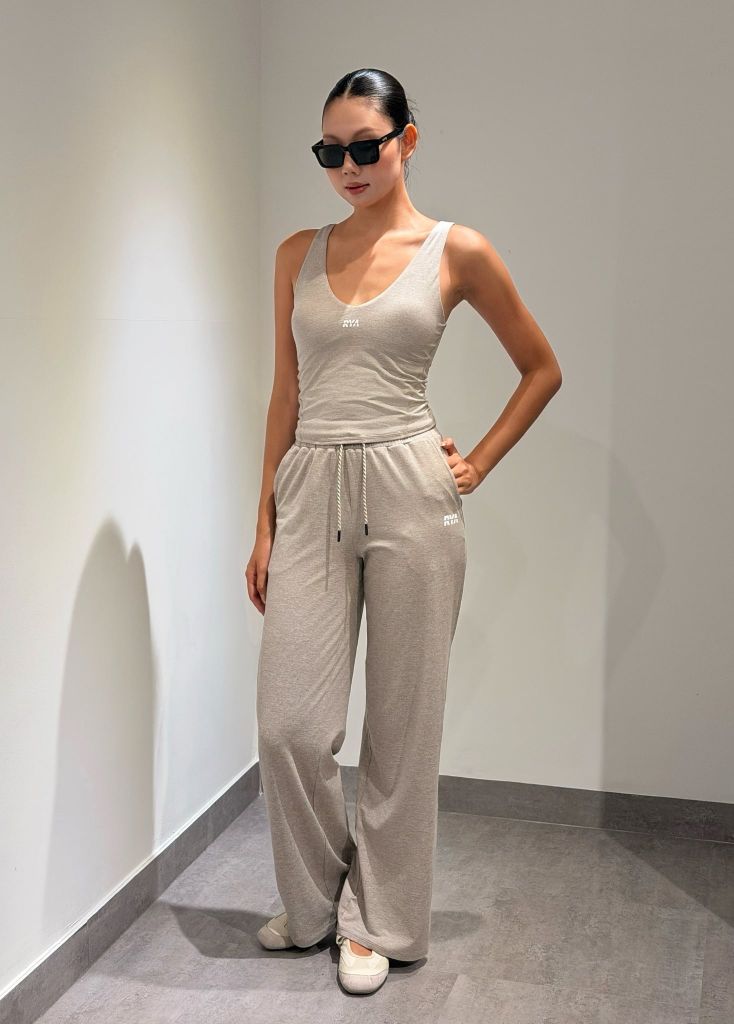 Quần PremRELIEF SUNDAY ON THE GO WIDE LEG PANTS Heather Taupe