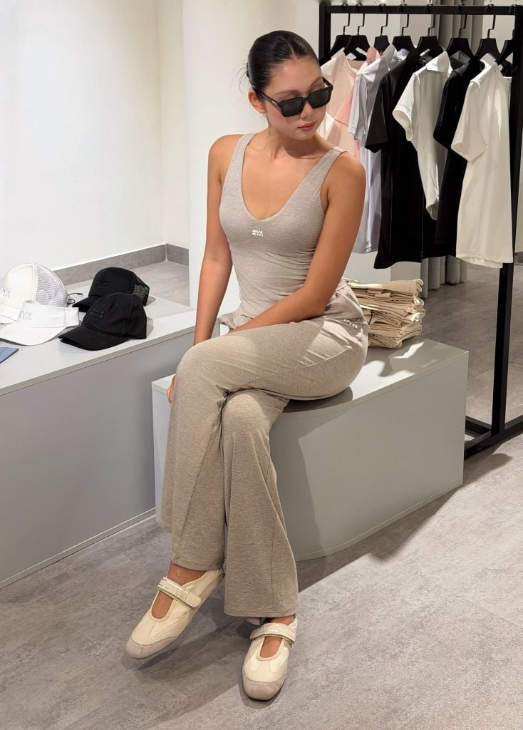 Quần PremRELIEF SUNDAY ON THE GO WIDE LEG PANTS Heather Taupe