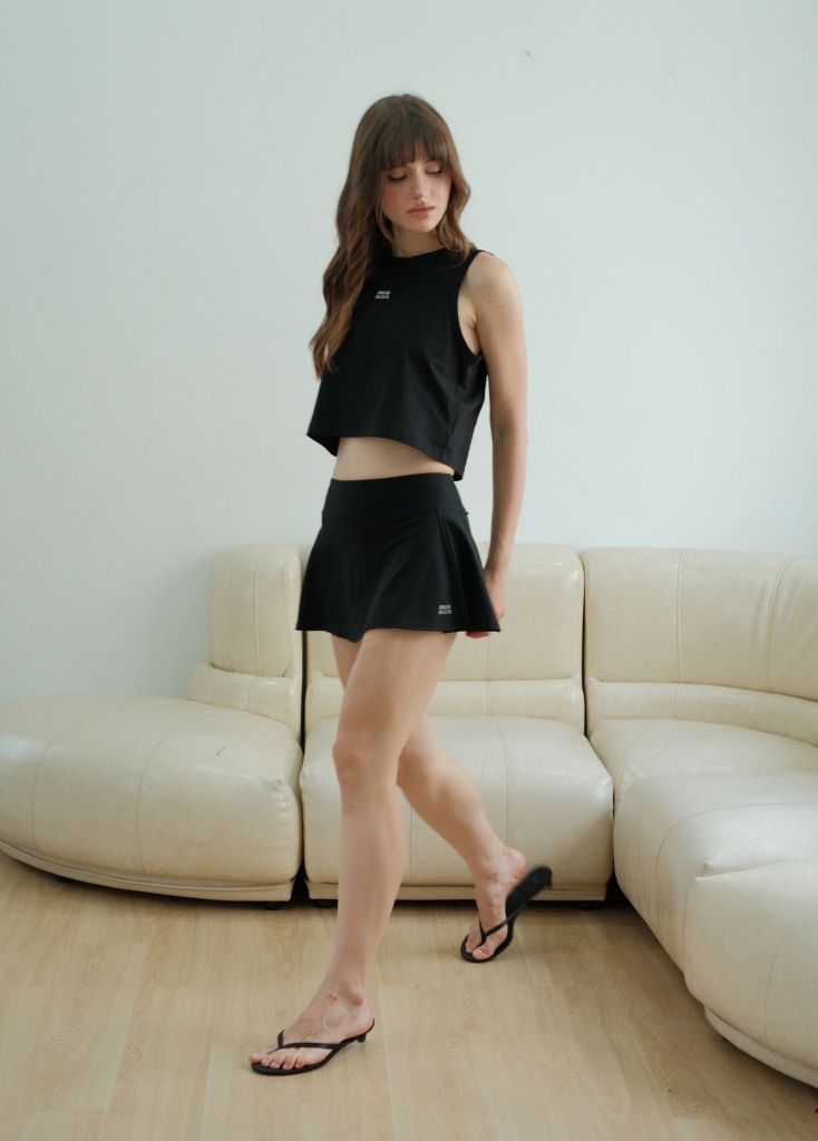 Chân váy SPLIT MINI SKIRT Black