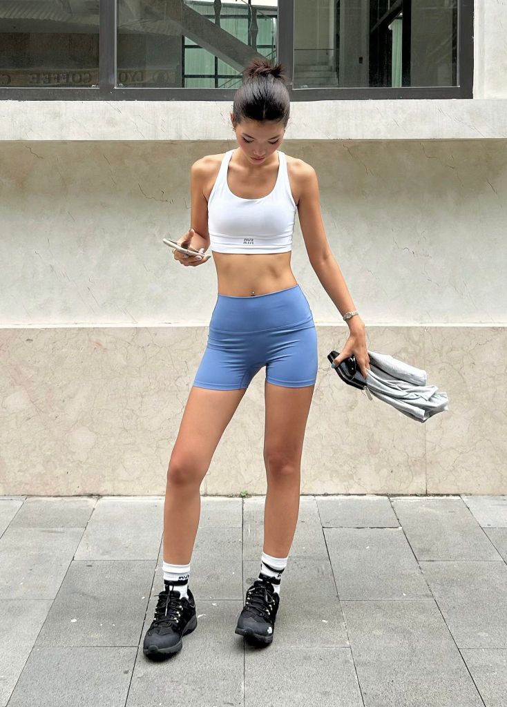 Quần SHORT BIKER Denim Blue