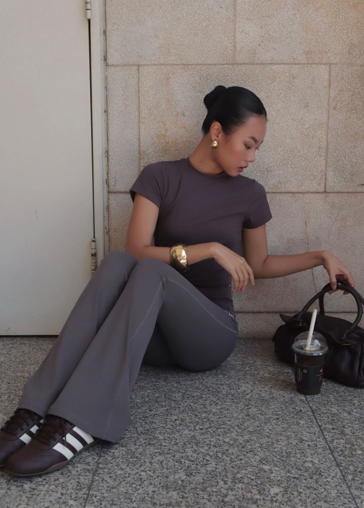 Áo tay ngắn EASY SHORTSLEEVEES TOP Purple Basil