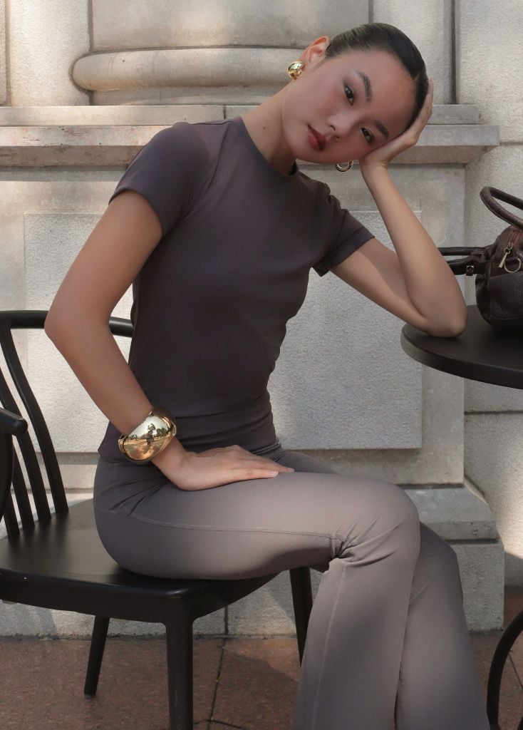 Áo tay ngắn EASY SHORTSLEEVEES TOP Purple Basil