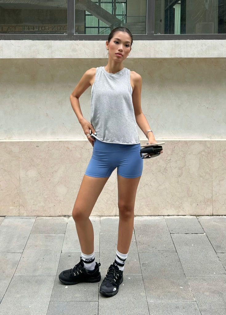 Quần SHORT BIKER Denim Blue