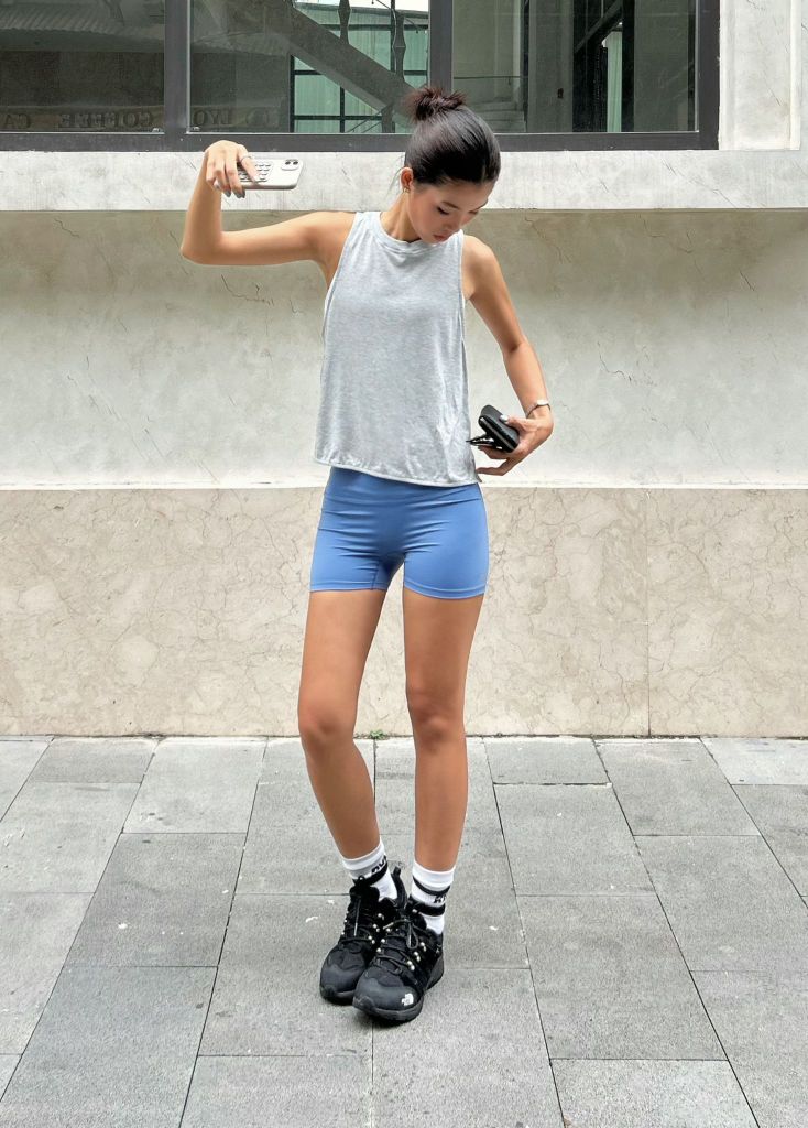 Quần SHORT BIKER Denim Blue