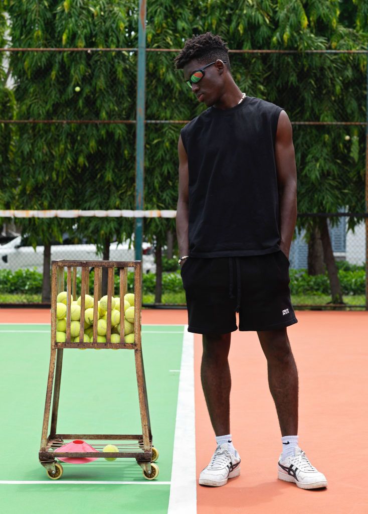 Quần RYAMAN SWEAT SHORT Black