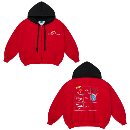  [ BST 2025 ] Áo khoác dây kéo phối Otis from boxy dày dặn cổ cao tay phồng - Play With Me 