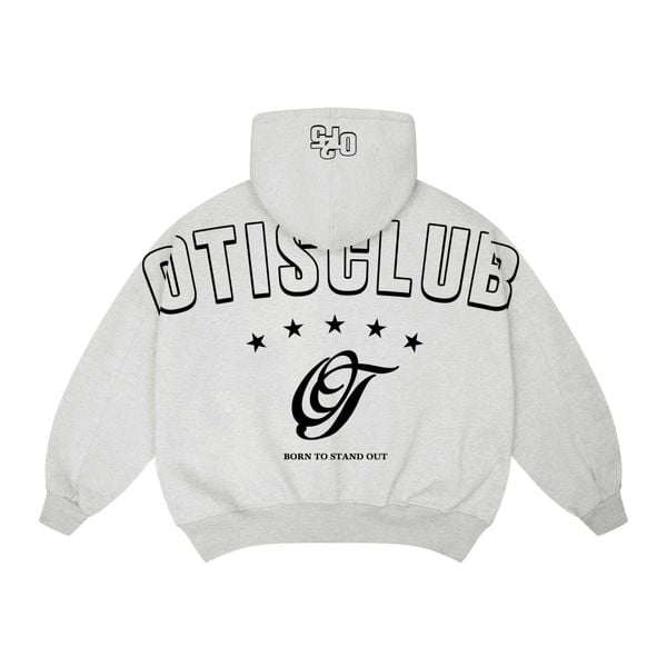  [ BST 2025 ] Áo khoác dây kéo thêu chữ Otis from boxy 2 da dày dặn cổ cao tay phồng - OT 2025 