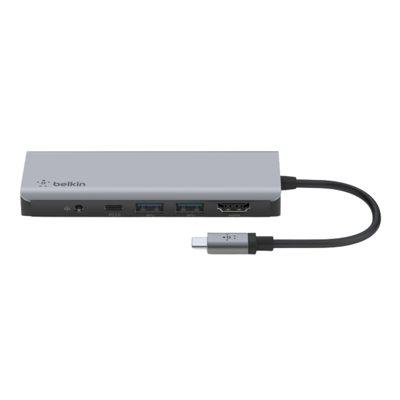  Adapter Chuyển Đổi USB-C Multiport 7 Trong 1, Pass-Thru Belkin - Hàng Chính Hãng 