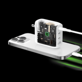  Adapter Sạc Nhanh 112W 4 Cổng, 3 USB-C + 1 USB-A GaN Màu Trắng Belkin - Hàng Chính Hãng 