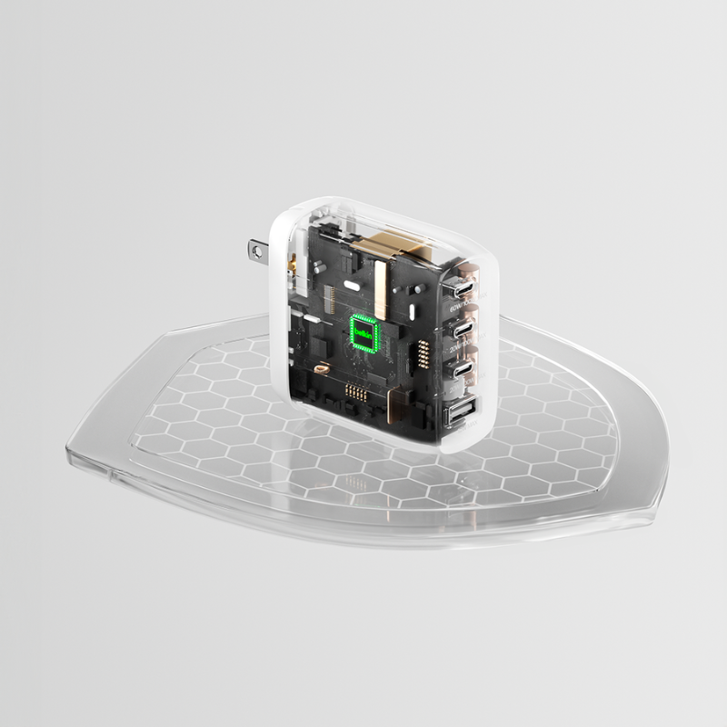  Adapter Sạc Nhanh 112W 4 Cổng, 3 USB-C + 1 USB-A GaN Màu Trắng Belkin - Hàng Chính Hãng 