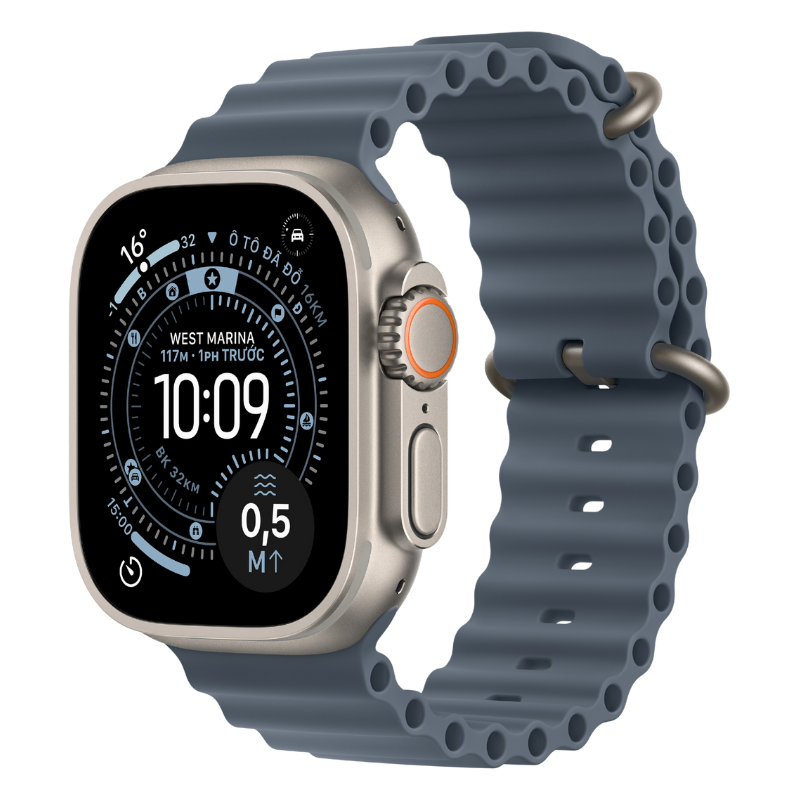 Apple Watch Ultra 3 GPS + Cellular - Mặt Natural Titanium 49mm - Dây Ocean Band - Chính hãng