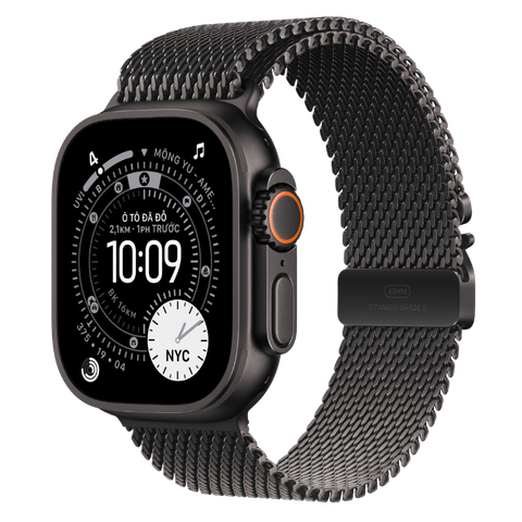Apple Watch Ultra 3 GPS + Cellular - Mặt Black Titanium 49mm - Dây Milanese Loop - Chính hãng