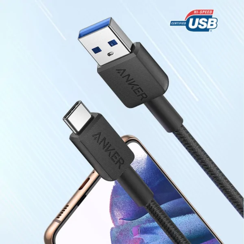  Cáp Sạc Anker 322 USB-A to USB-C 1.8m Bọc Dù - A81H6 Chính Hãng 