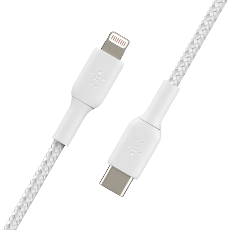  Cáp Sạc Belkin USB Type C - Lightning Vỏ Dù 30W Dài 2M - Hàng Chính Hãng 