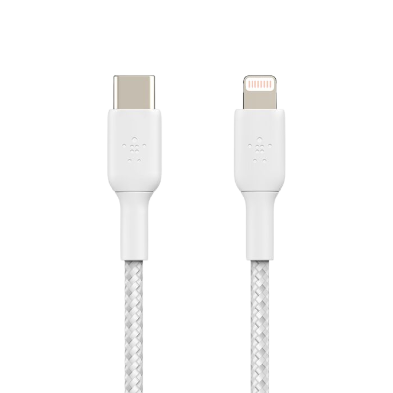  Cáp Sạc Belkin USB Type C - Lightning Vỏ Dù 30W Dài 2M - Hàng Chính Hãng 