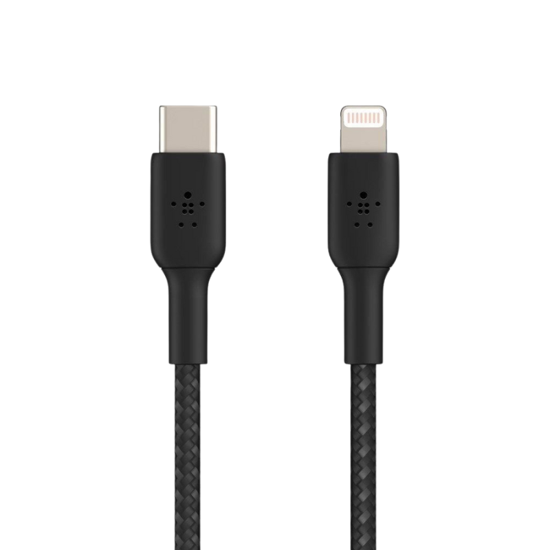  Cáp Sạc Belkin USB Type C - Lightning Vỏ Dù 30W Dài 1M - Hàng Chính Hãng 