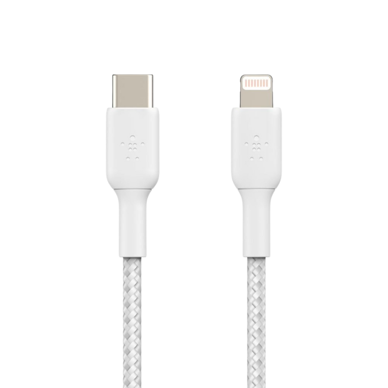  Cáp Sạc Belkin USB Type C - Lightning Vỏ Dù 30W Dài 1M - Hàng Chính Hãng 