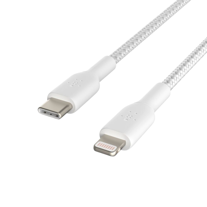  Cáp Sạc Belkin USB Type C - Lightning Vỏ Dù 30W Dài 1M - Hàng Chính Hãng 