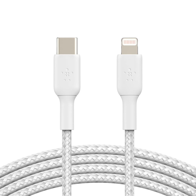  Cáp Sạc Belkin USB Type C - Lightning Vỏ Dù 30W Dài 1M - Hàng Chính Hãng 