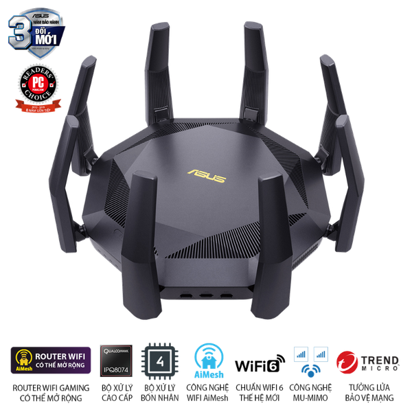 Router Wi-Fi 6 ASUS RT-AX89X AX6000 10G