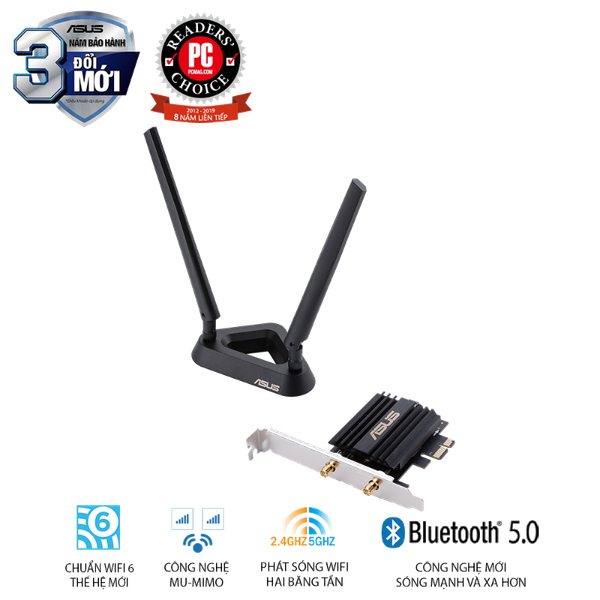 Card Wi-Fi 6 ASUS PCE-AX58BT AX3000 PCIe Bluetooth 5.0