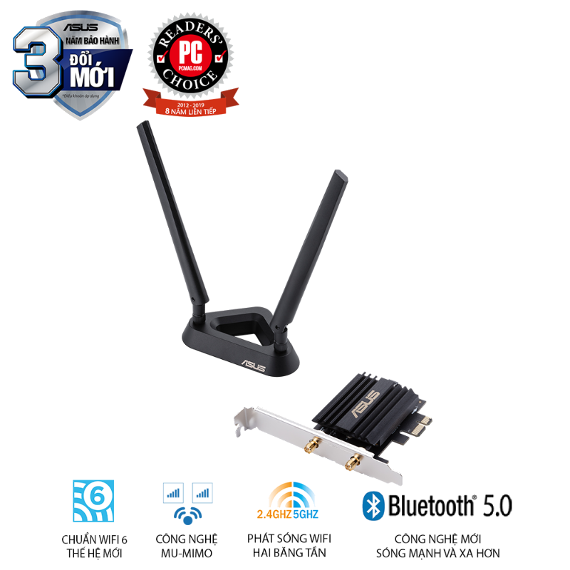  Card Wi-Fi 6 ASUS PCE-AX58BT AX3000 PCIe Bluetooth 5.0 