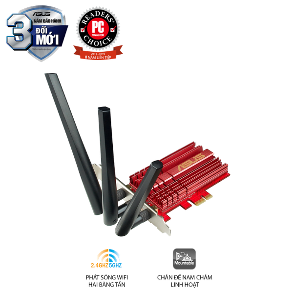 Card Wi-Fi ASUS PCE-AC68 AC1900 PCIe