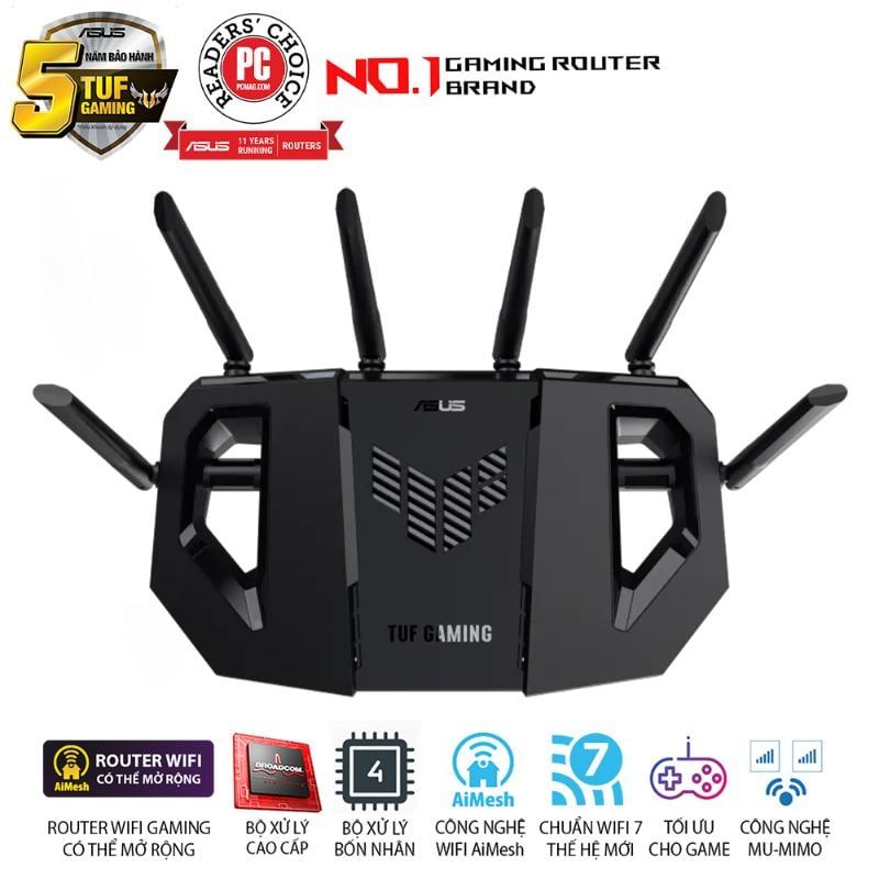  Router Wi-Fi 7 Gaming ASUS TUF Gaming BE9400 