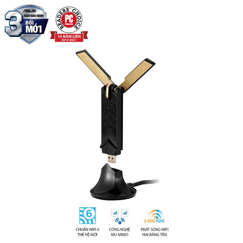  USB Wi-Fi 6 ASUS USB-AX56 AX1800 Băng Tần Kép 