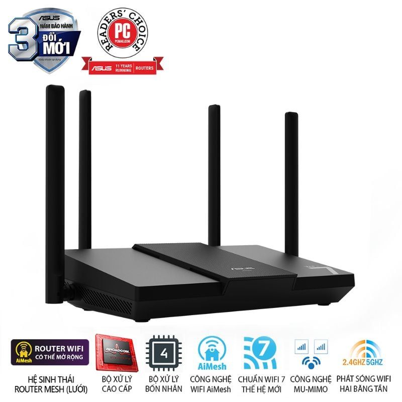  Router Wi-Fi 7 ASUS RT-BE50 BE3600 