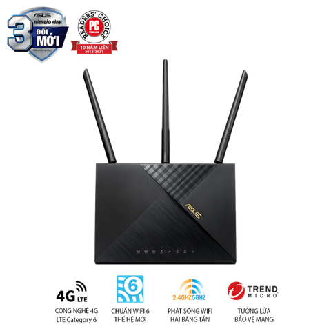 Bộ Phát Wi-Fi 4G ASUS 4G-AX56 AX1800 Wi-Fi 6 Cat.6