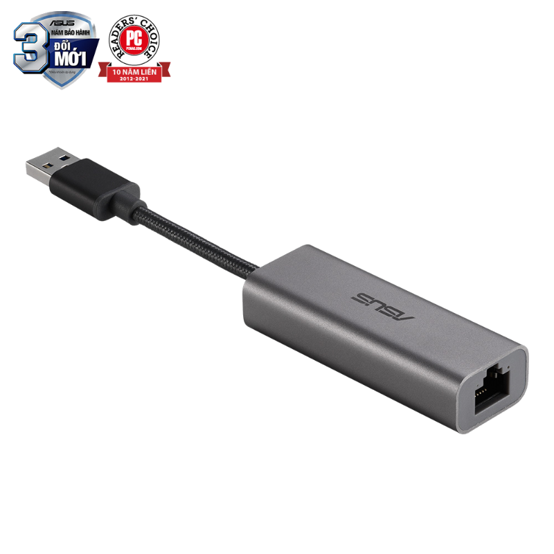  Adapter Mạng ASUS USB-C2500 USB-A Sang Ethernet 2.5Gbps 