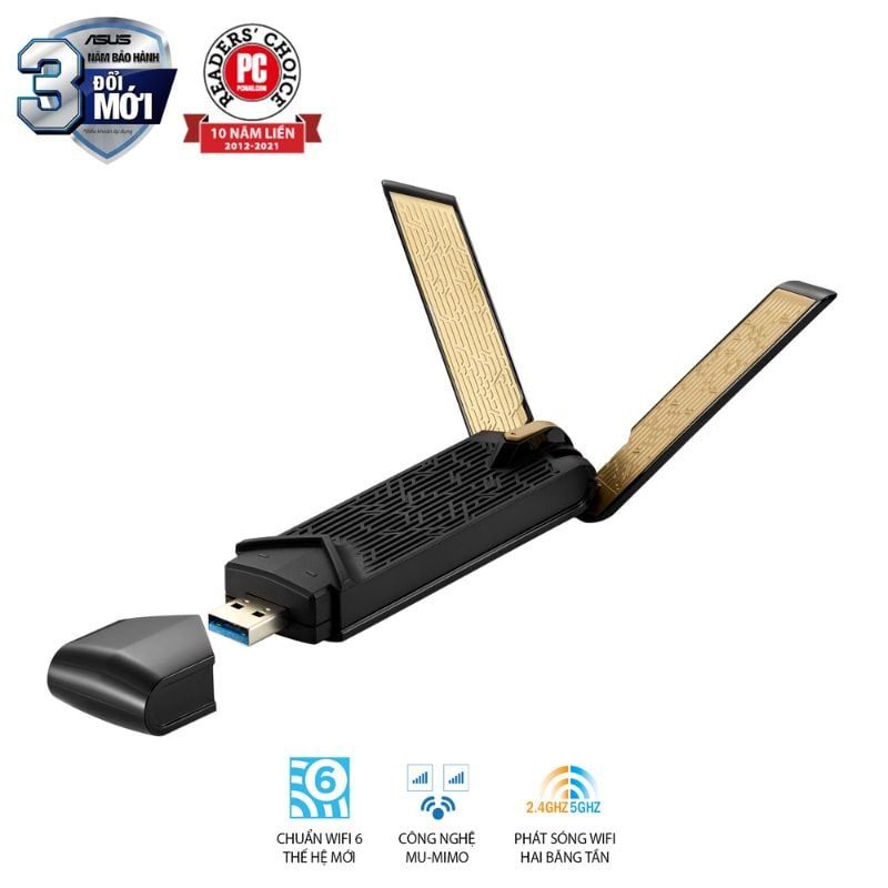  USB Wi-Fi 6 ASUS USB-AX56 AX1800 Băng Tần Kép 