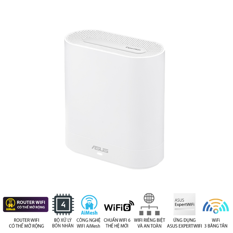  Router Mesh Wi-Fi 6 ASUS ExpertWiFi EBM68 AX7800 1-Pack 