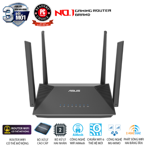 Router Wi-Fi 6 ASUS RT-AX52 AX1800