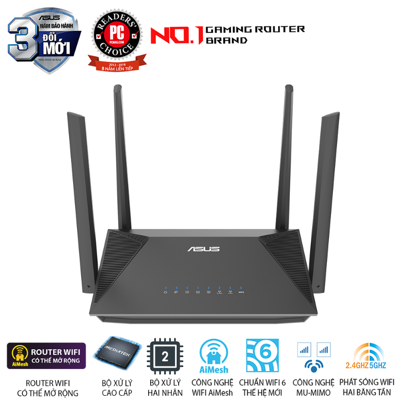 Router Wi-Fi 6 ASUS RT-AX52 AX1800 