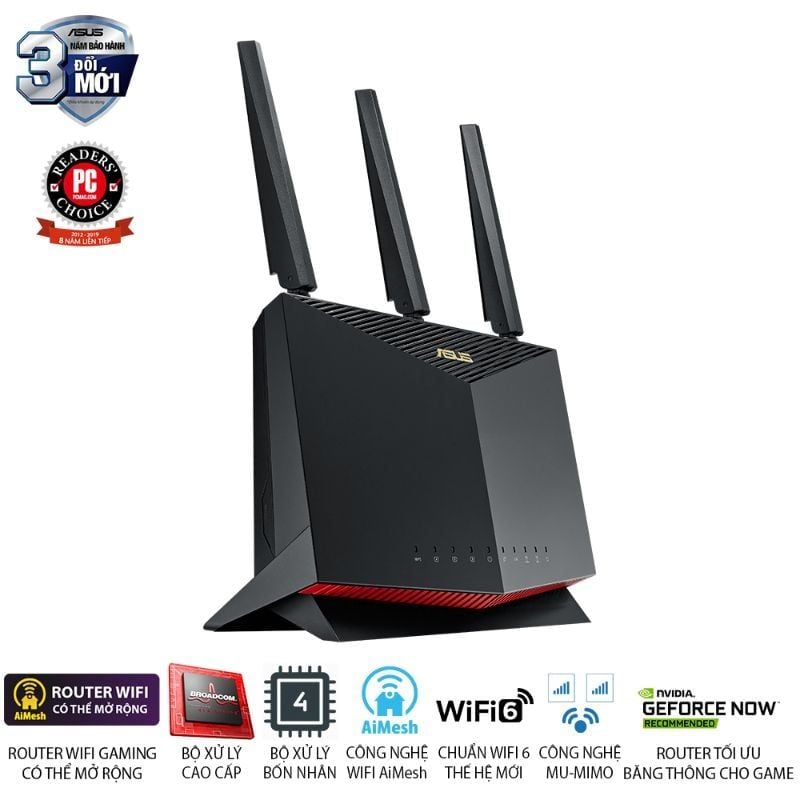  Router Wi-Fi 6 ASUS RT-AX86U AX5700 